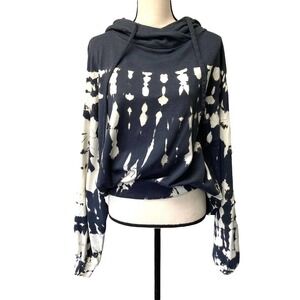 young fabulous and broke safari tie dye crop sweatshirt